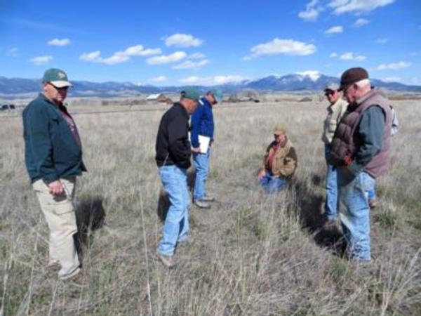 April 2015.  Headwater and Gallatin PF Chapters meet with FWP officials at Canyon Ferry WMA to discuss spring seeding project.